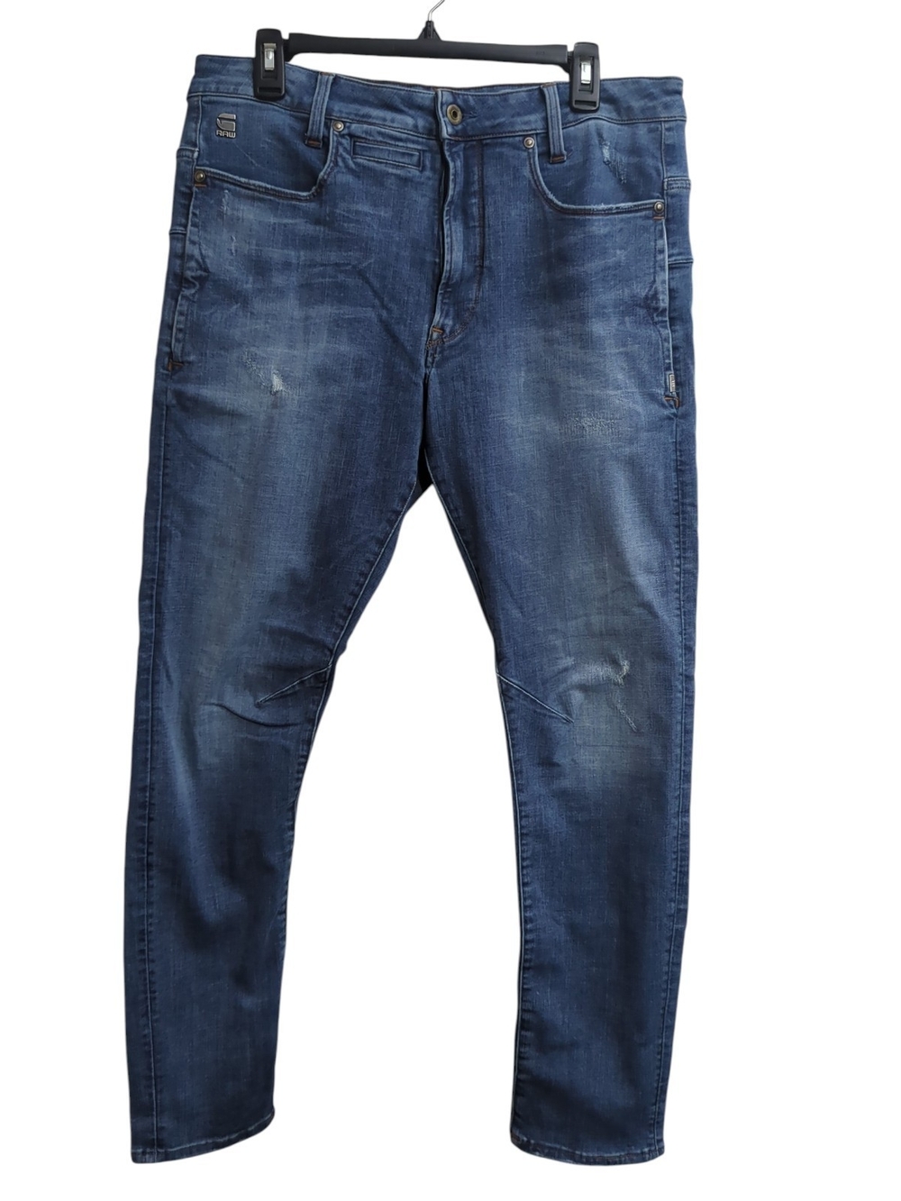 G-Star Raw D-Staq 3D Slim Jeans Mens 32x32 Medium Blue Restored Denim D05385